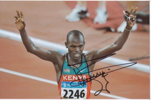 Wilfred Bungei  Kenia  800m  1.OS 2008  Leichtathletik Foto original signiert 