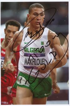 Taoufik Makhloufi  Algerien  1500m  1. OS 2012  Leichtathletik original signiert 