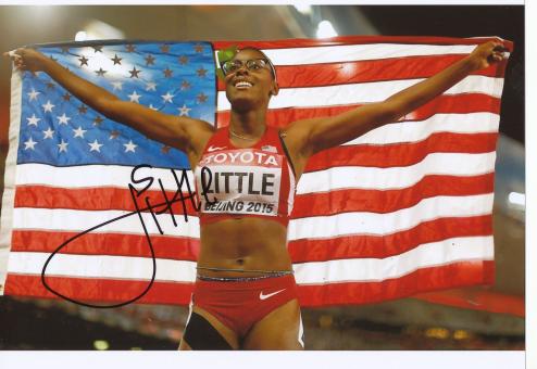 Shamier Little  USA  400m Hürden  1.WM 2015   Leichtathletik original signiert 