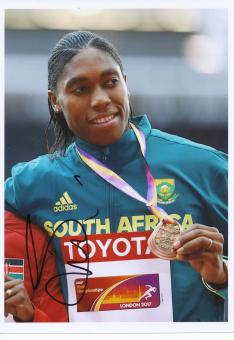 Caster Semenya  RSA  1500m  3.WM 2017  Leichtathletik original signiert 