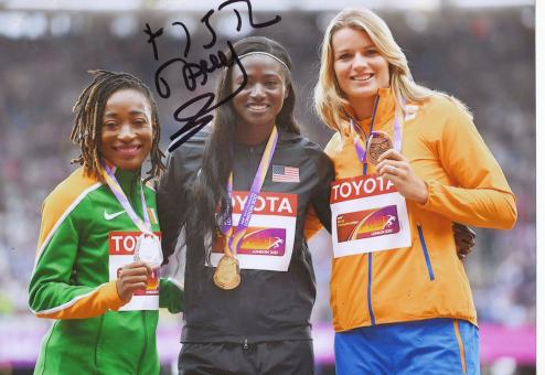 Marie Josee Ta Lou  Elfenbeinküste  100m  2.WM 2017  Leichtathletik original signiert 