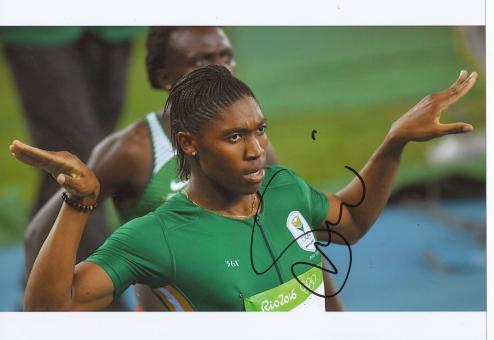Caster Semenya  RSA  800m  1.OS  2016  Leichtathletik original signiert 
