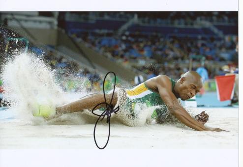 Luvo Manyonga  RSA  Weitsprung  2.OS  2016  Leichtathletik original signiert 