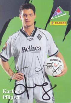 Karlheinz Pflipsen 1997/98  Borussia Mönchengladbach Fußball Autogrammkarte original signiert 