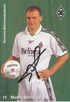 Martin Schneider  1998/99  Borussia Mönchengladbach Fußball Autogrammkarte original signiert 