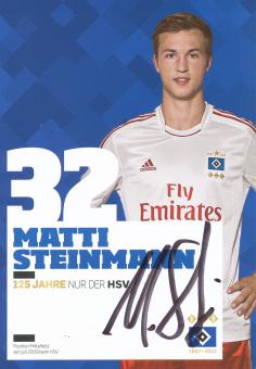 Matti Steinmann  2012/2013  Hamburger SV Fußball Autogrammkarte original signiert 