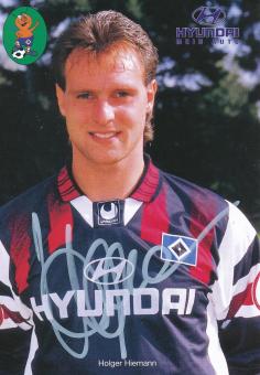 Holger Hiemann  1995/96  Hamburger SV Fußball Autogrammkarte original signiert 