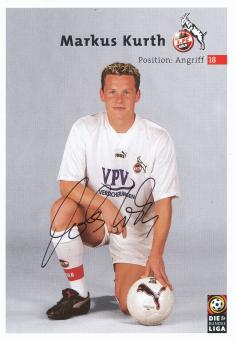 Markus Kurth  2001/2002  FC Köln Fußball Autogrammkarte original signiert 
