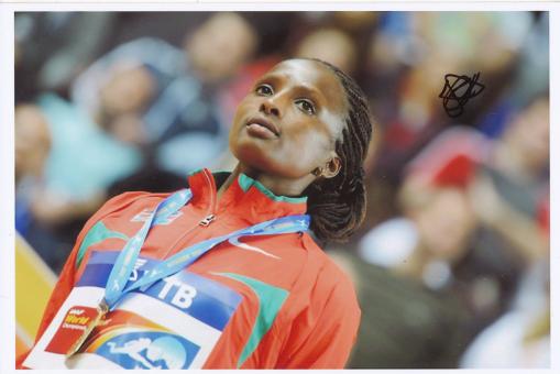 Hellen Obiri  Kenia  Leichtathletik Foto original signiert 