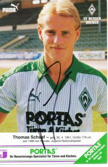 Thomas Schaaf  1986/87  SV Werder Bremen Fußball Autogrammkarte original signiert 