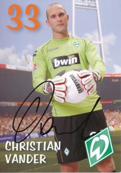 Christian Vander  2006/2007  SV Werder Bremen Fußball Autogrammkarte original signiert 