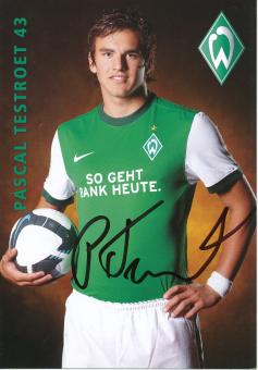 Pascal Testroet  2009/2010  SV Werder Bremen Fußball Autogrammkarte original signiert 
