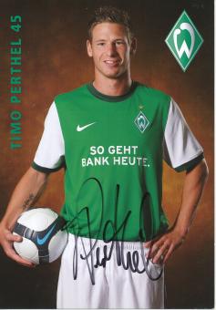 Timo Perthel  2009/2010  SV Werder Bremen Fußball Autogrammkarte original signiert 