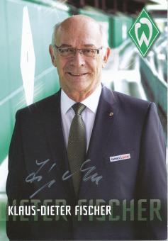 Klaus Dieter Fischer   2011/2012  SV Werder Bremen Fußball Autogrammkarte original signiert 