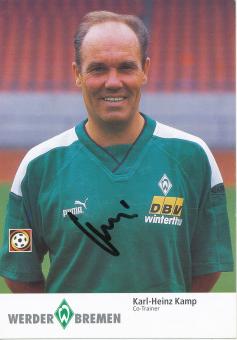 Karl Heinz Kamp  1996/97  SV Werder Bremen Fußball Autogrammkarte original signiert 