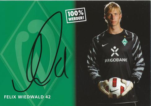 Felix Wiedwald  2010/2011   SV Werder Bremen Fußball Autogrammkarte original signiert 