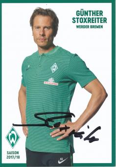 Günther Stoxreiter  2017/2018   SV Werder Bremen Fußball Autogrammkarte original signiert 