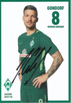 Jerome Gondorf  2017/2018   SV Werder Bremen Fußball Autogrammkarte original signiert 