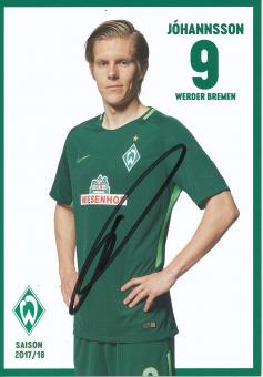 Aron Johannsson  2017/2018   SV Werder Bremen Fußball Autogrammkarte original signiert 