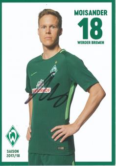 Niklas Moisander  2017/2018   SV Werder Bremen Fußball Autogrammkarte original signiert 