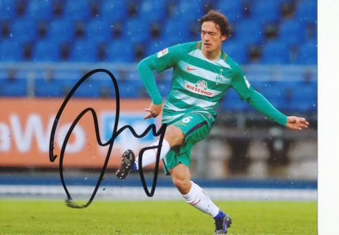 Thomas Delaney  SV Werder Bremen Fußball Foto original signiert 