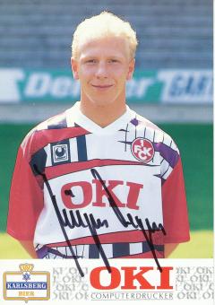 Jürgen Degen  1991/92  FC Kaiserslautern  Fußball Autogrammkarte original signiert 