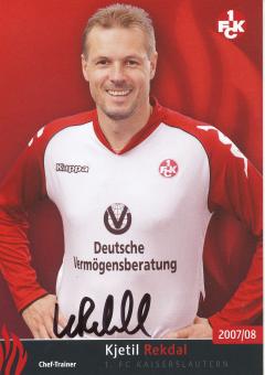 Kjetil Rekdal  2007/2008  FC Kaiserslautern  Fußball Autogrammkarte original signiert 