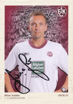Oliver Schäfer  2010/2011  FC Kaiserslautern  Fußball Autogrammkarte original signiert 