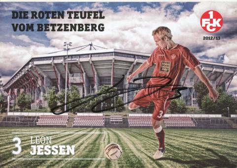 Leon Jessen  2012/2013  FC Kaiserslautern  Fußball Autogrammkarte original signiert 