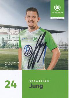Sebastian Jung  2017/2018  VFL Wolfsburg  Fußball Autogrammkarte original signiert 