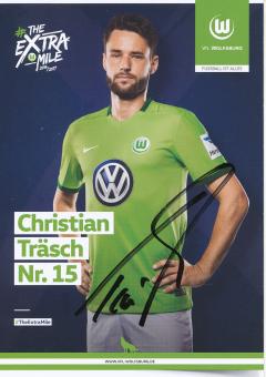 Christian Träsch  2016/2017  VFL Wolfsburg  Fußball Autogrammkarte original signiert 