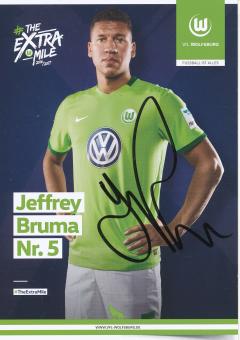 Jeffrey Bruma  2016/2017  VFL Wolfsburg  Fußball Autogrammkarte original signiert 