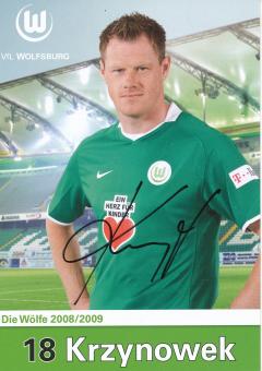 Jacek Krzynowek  2008/2009  VFL Wolfsburg  Fußball Autogrammkarte original signiert 