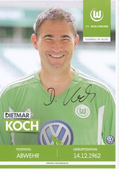 Dietmar Koch  Traditionsteam  VFL Wolfsburg  Fußball Autogrammkarte original signiert 