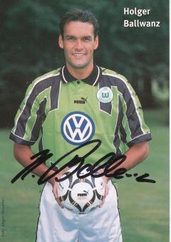 Holger Ballwanz  1998/1999  VFL Wolfsburg  Fußball Autogrammkarte original signiert 