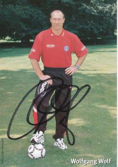 Wolfgang Wolf  1998/1999  VFL Wolfsburg  Fußball Autogrammkarte original signiert 