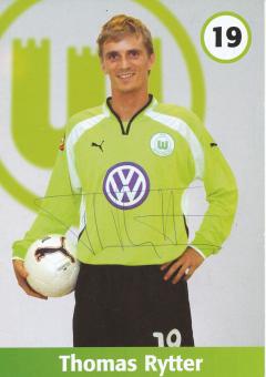 Thomas Rytter  2001/2002  VFL Wolfsburg  Fußball Autogrammkarte original signiert 