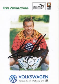 Uwe Zimmermann  1997/1998  VFL Wolfsburg  Fußball Autogrammkarte original signiert 