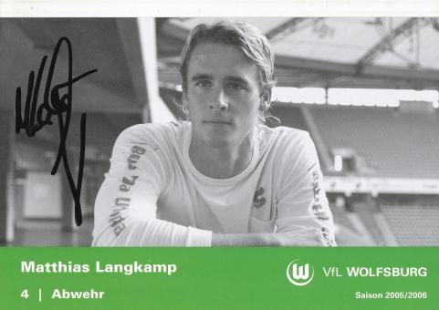 Matthias Langkamp  2005/2006  VFL Wolfsburg  Fußball Autogrammkarte original signiert 