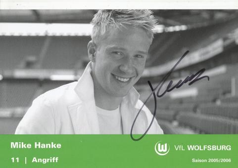 Mike Hanke  2005/2006  VFL Wolfsburg  Fußball Autogrammkarte original signiert 