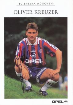 Oliver Kreuzer  1996/1997 FC Bayern München Fußball Autogrammkarte original signiert 