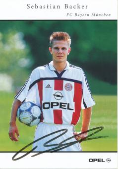 Sebastian Backer  2000/2001  FC Bayern München Fußball Autogrammkarte original signiert 