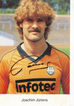 Joachim Jüriens  1982/1983  Eintracht Frankfurt Fußball Autogrammkarte original signiert 