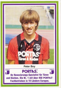 Peter Boy  1984/1985  Eintracht Frankfurt Fußball Autogrammkarte original signiert 