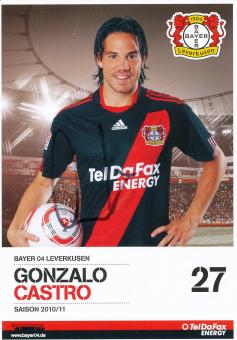 Gonzalo Castro  2010/2011  Bayer 04 Leverkusen Fußball Autogrammkarte original signiert 
