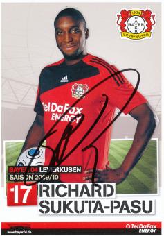 Richard Sukuta Pasu  2009/2010  Bayer 04 Leverkusen Fußball Autogrammkarte original signiert 