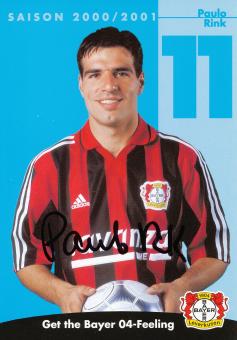 Paulo Rink  2000/2001  Bayer 04 Leverkusen Fußball Autogrammkarte original signiert 