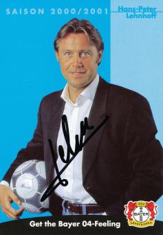 Hans Peter Lehnhoff  2000/2001  Bayer 04 Leverkusen Fußball Autogrammkarte original signiert 