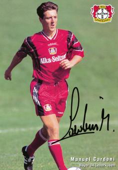 Manuel Cardoni  1996/1997  Bayer 04 Leverkusen Fußball Autogrammkarte original signiert 