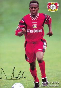 Daniel Addo 1996/1997  Bayer 04 Leverkusen Fußball Autogrammkarte original signiert 